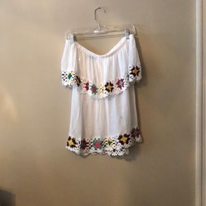White Off The Shoulder Fiesta Shirt